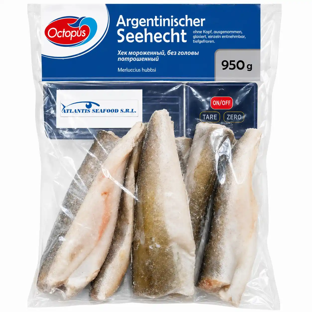 Oktopus Argentinský Štikozubec obecný (Chek) bez hlavy zmrazený, 950 g/10ks