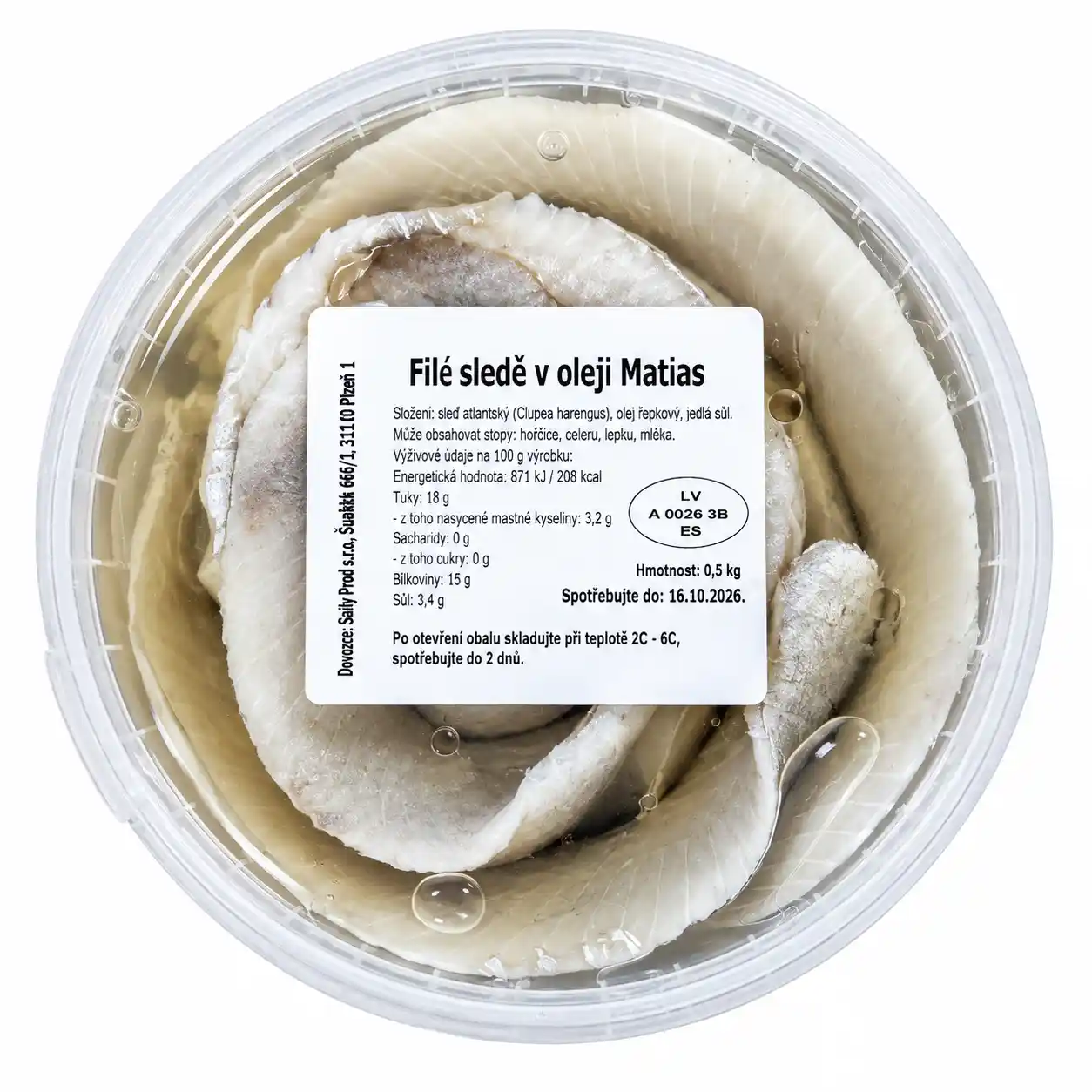 Oniors Sleďové filety „Matje“ v oleji, 500 g/12 ks