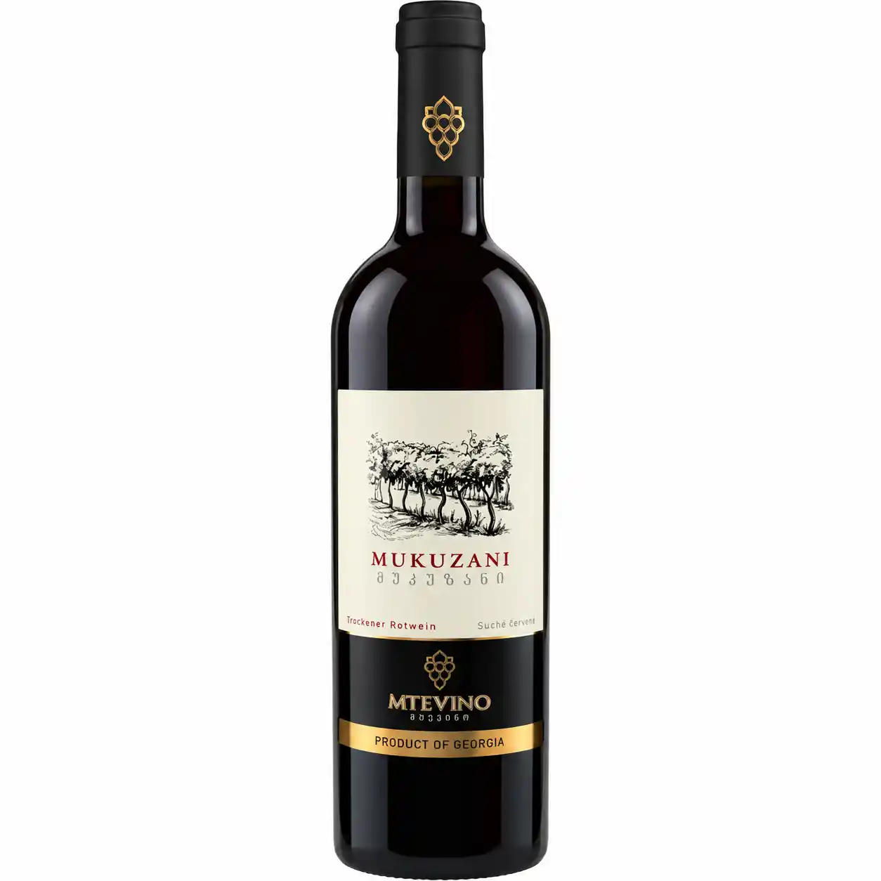 Mtevino "Mukuzani" červené suché víno, alc. 13%, 0,75l/6ks