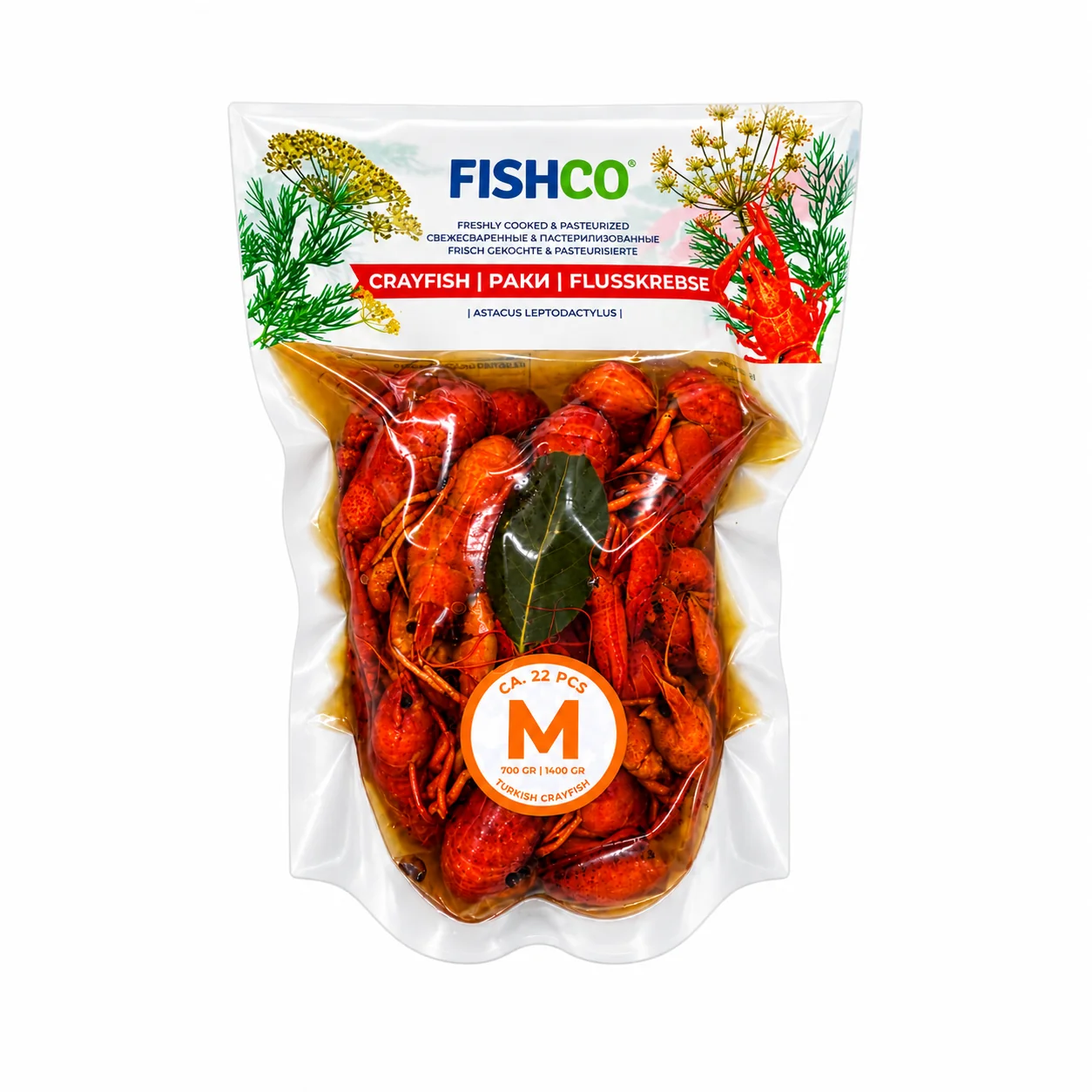 FishCo Vaření raci v koprovém nálevu M, 1,4 kg/8ks