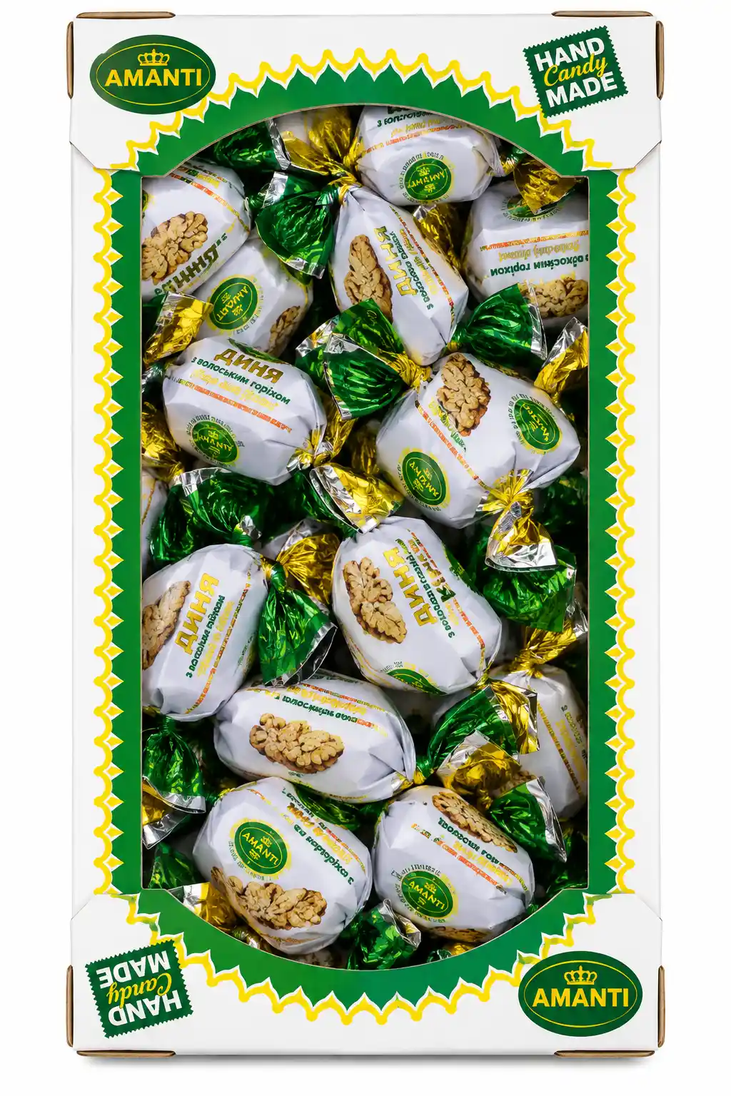 Amanti „Sušený meloun s vlašskými ořechy“ bonbóny v polevě, 1 kg