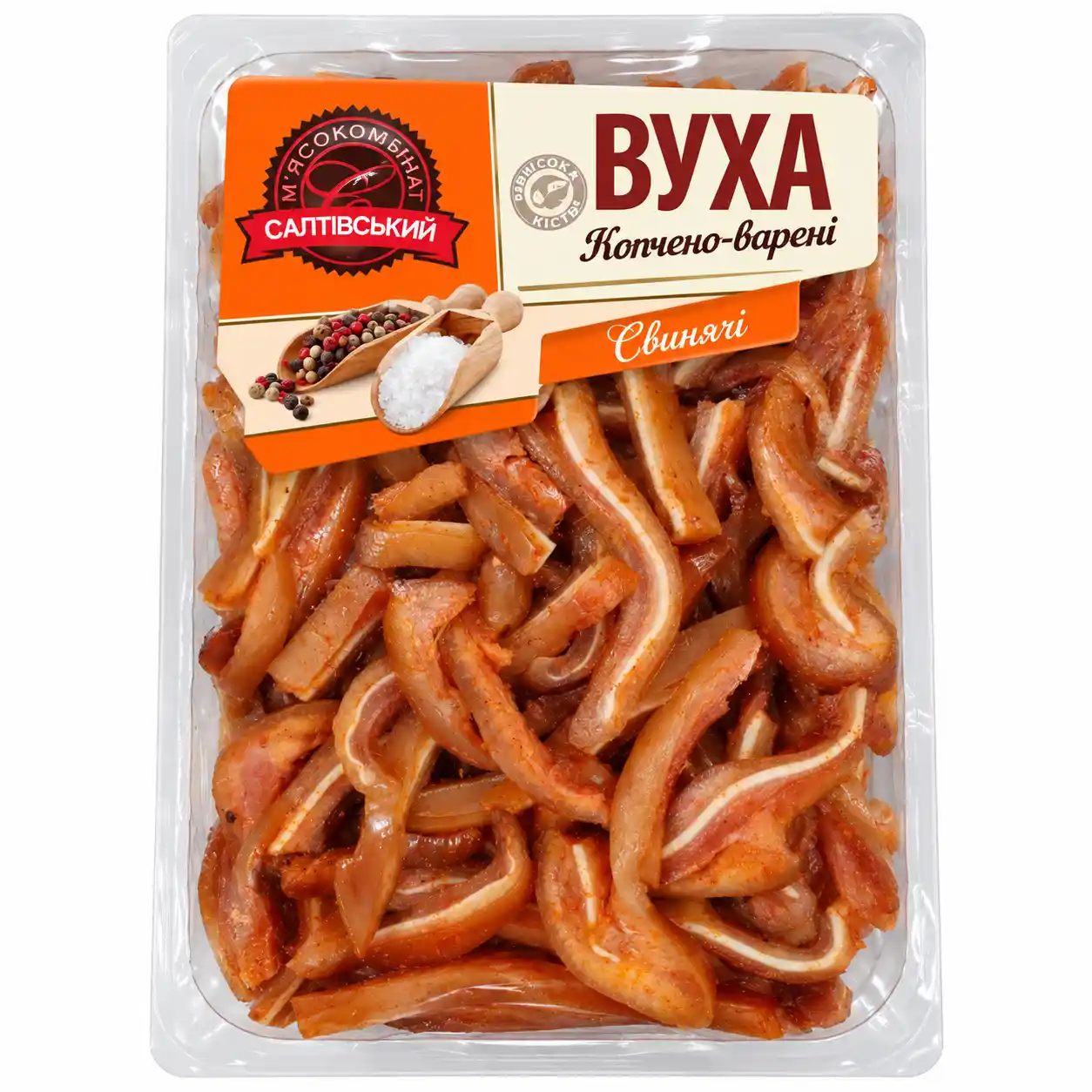MK Saltovskij Uzené nakrájené vepřové uši, ± 300g