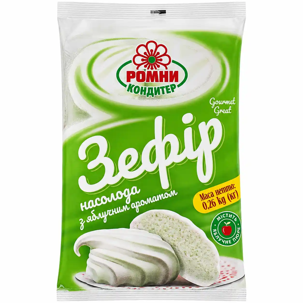 Romny „Jablko“, zefír, 264 g/12 ks