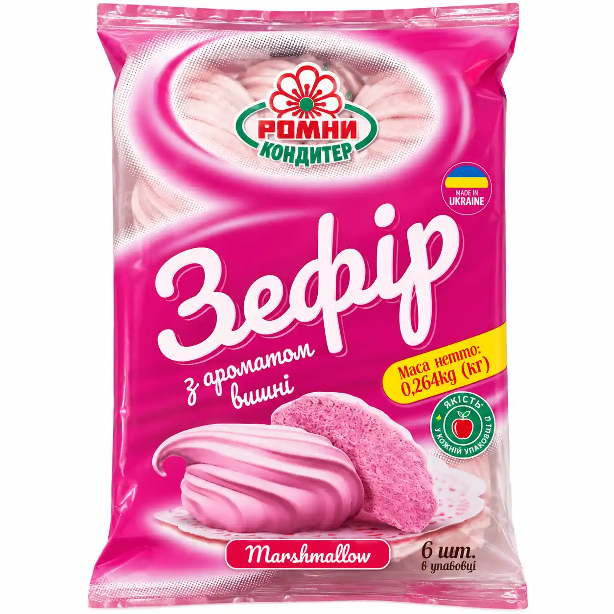 Romny „Višeň“, zefír, 264 g/12 ks